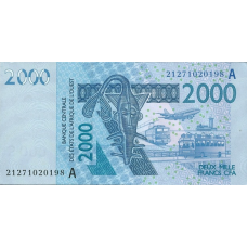 P116Au Ivory Coast - 2000 Francs Year 2021